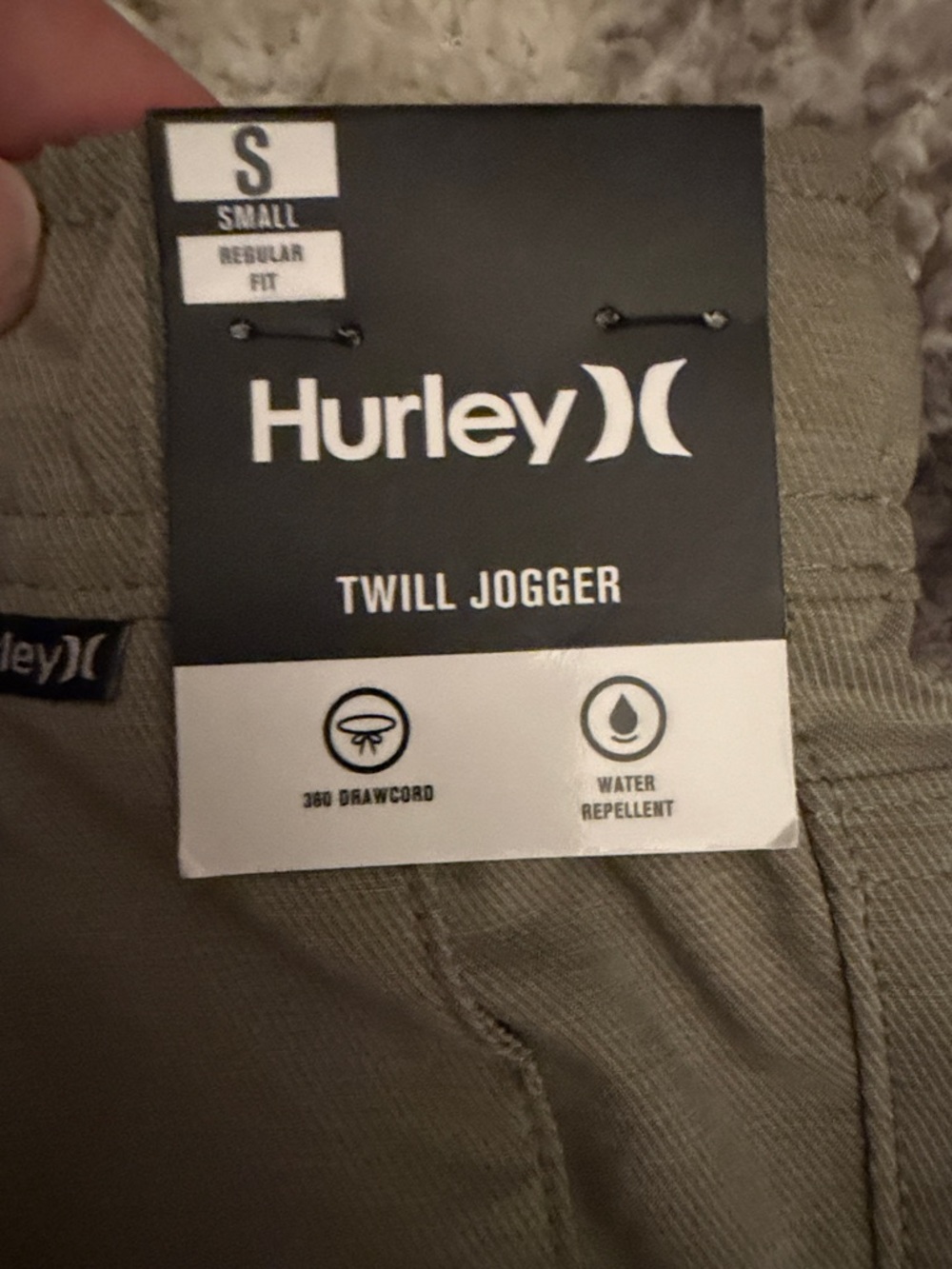 Hurley Twill Jogger Pants in Olive